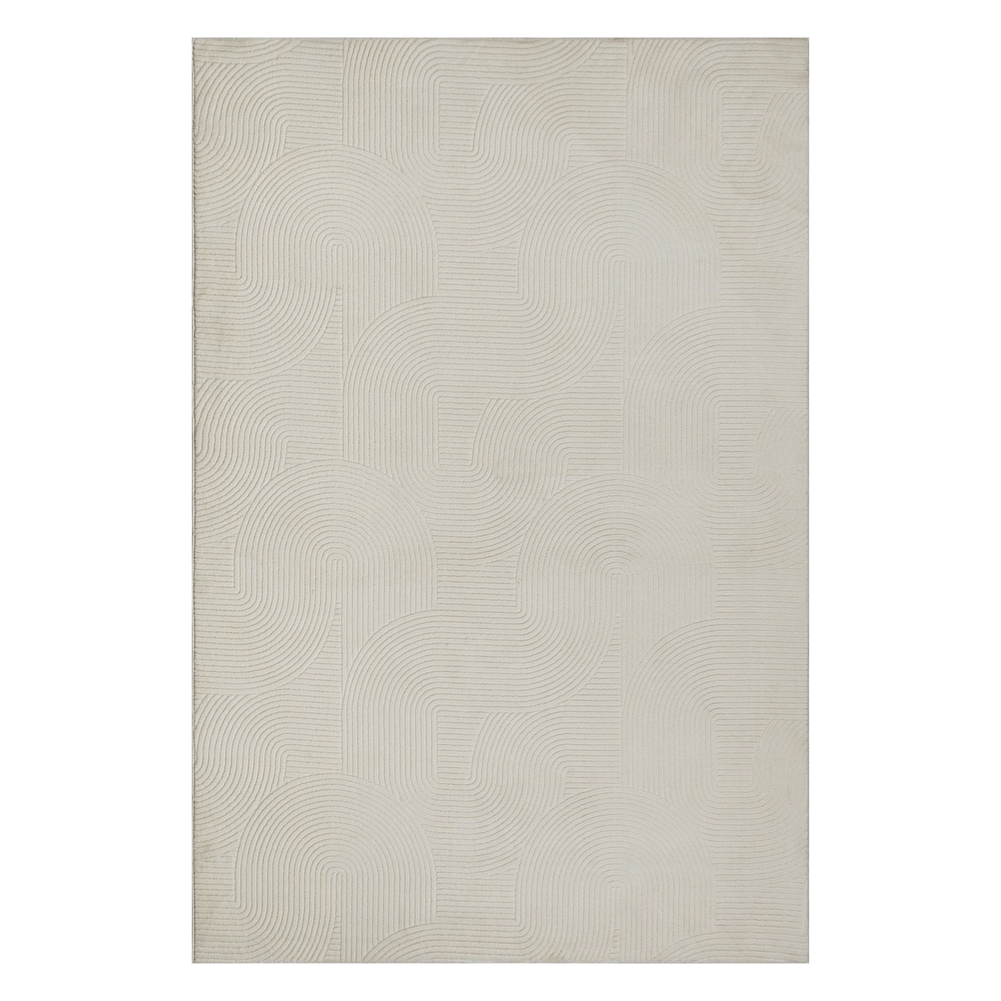 Tapis crème à motifs géométriques lavable en machine - STILO 390