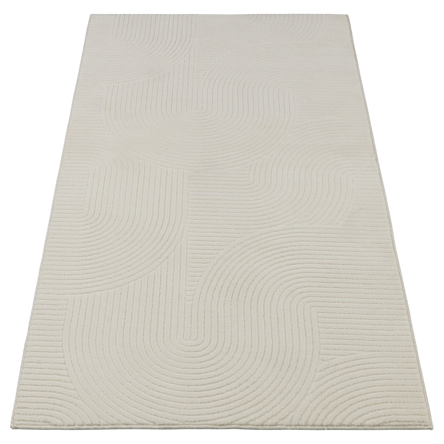 Tapis crème à motifs géométriques lavable en machine - STILO 390