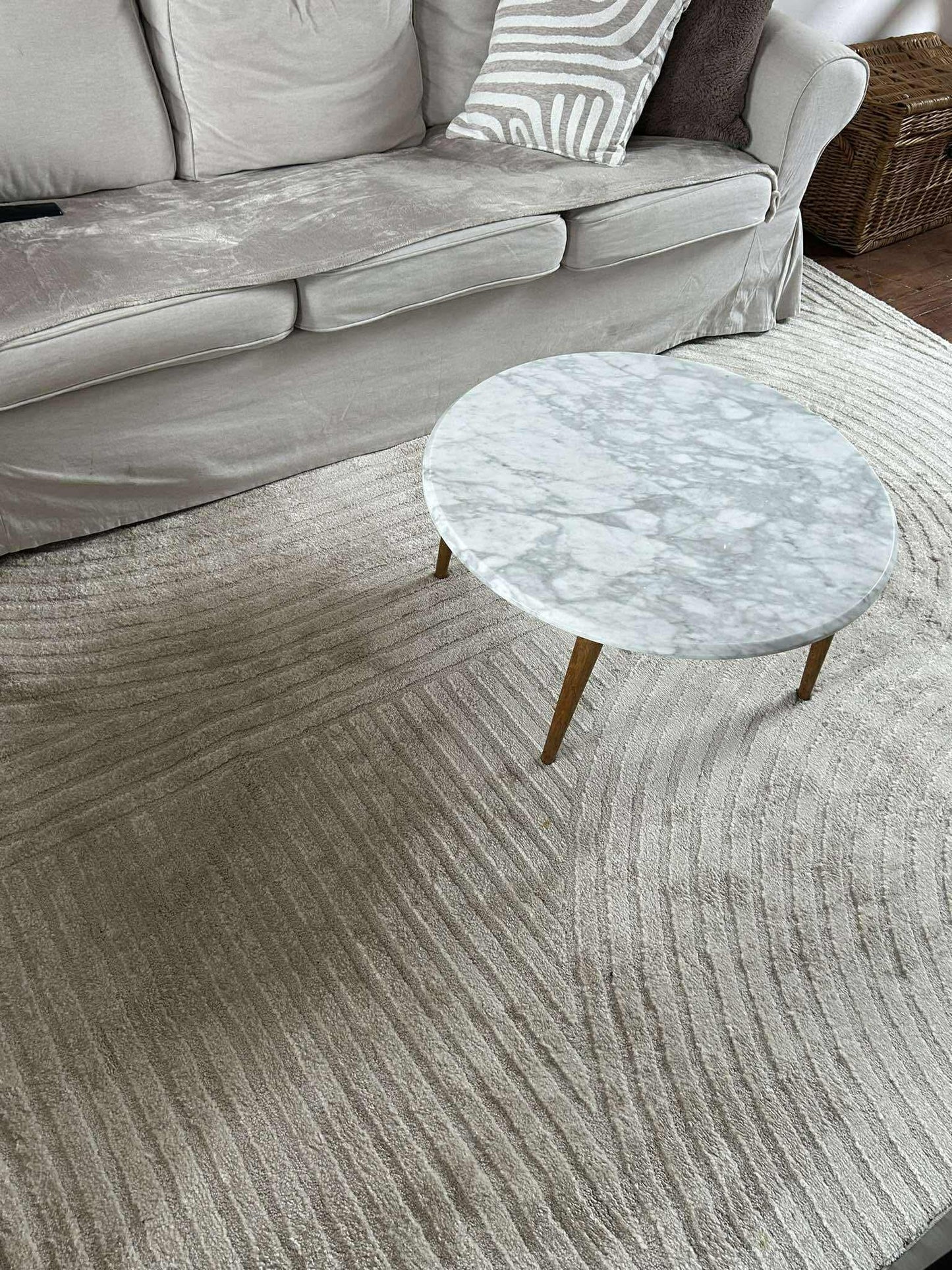 Tapis crème à motifs géométriques– Pour salon et chambre - ELIO 51
