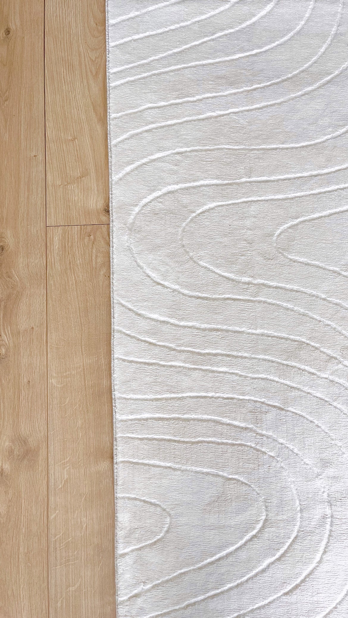 Tapis crème à motifs circulaires lavable en machine - STILO 01
