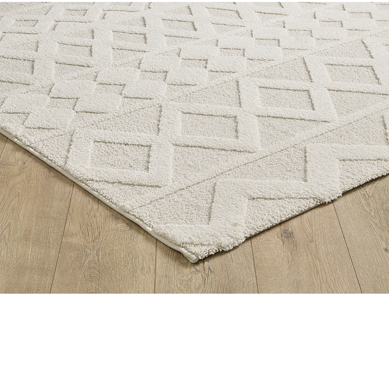 Tapis crème à motifs géométriques– Pour salon et chambre - ELIO 54