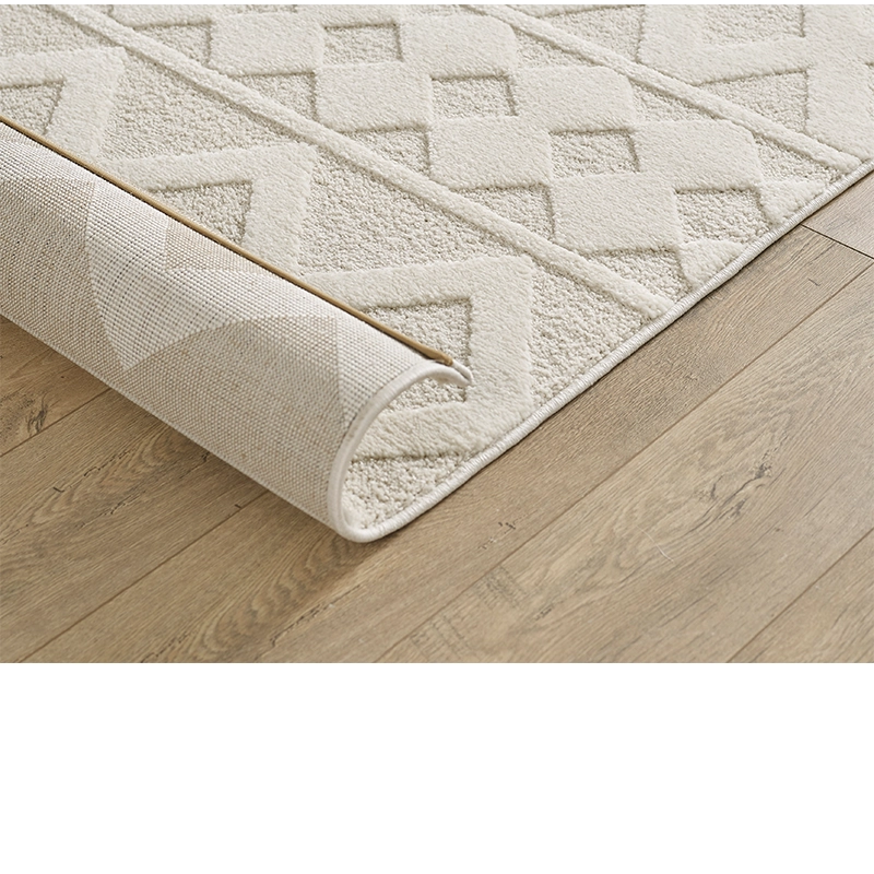 Tapis crème à motifs géométriques– Pour salon et chambre - ELIO 54