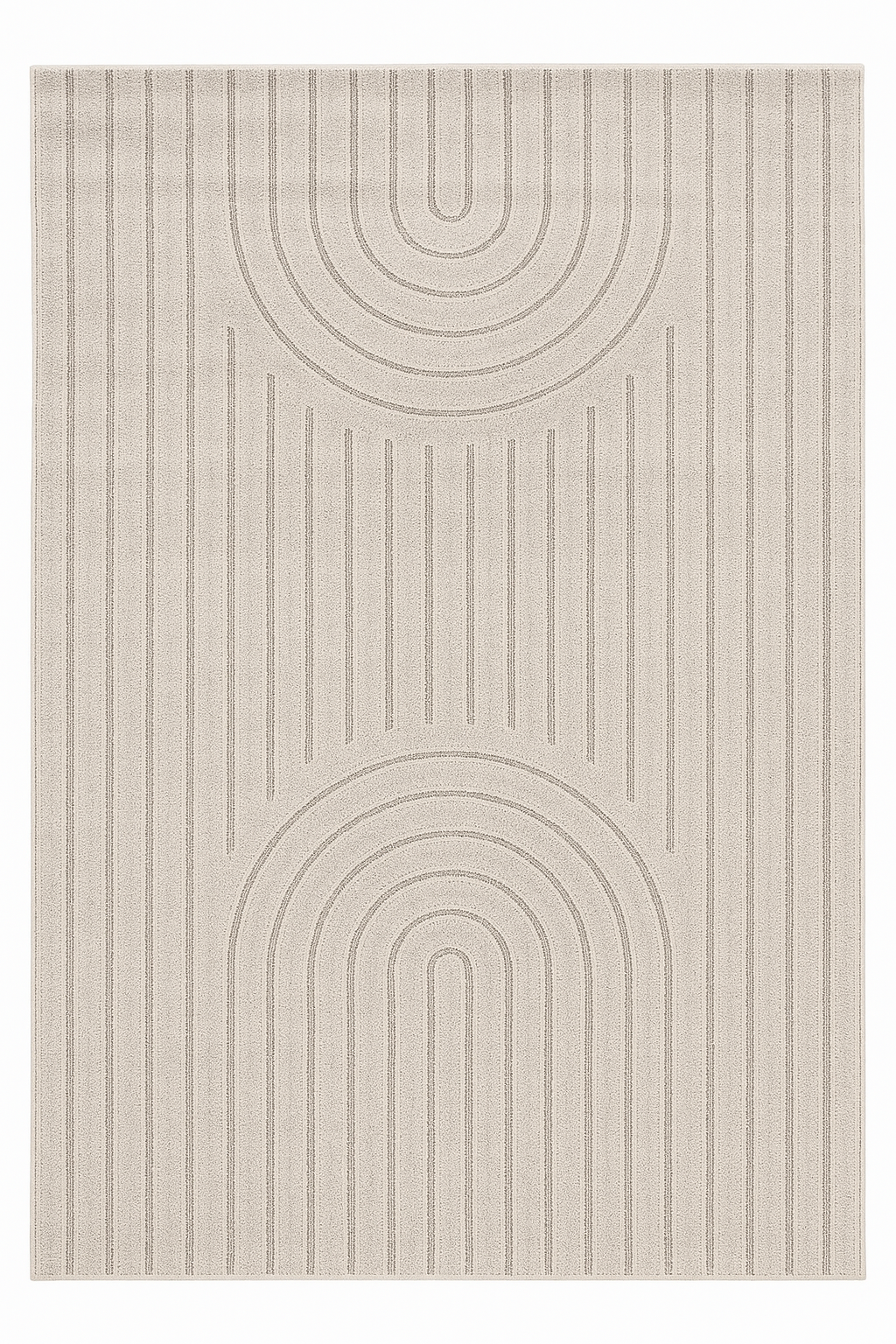 Tapis tissé à plat intérieur et extérieur, couleur crème, Tenerife 270