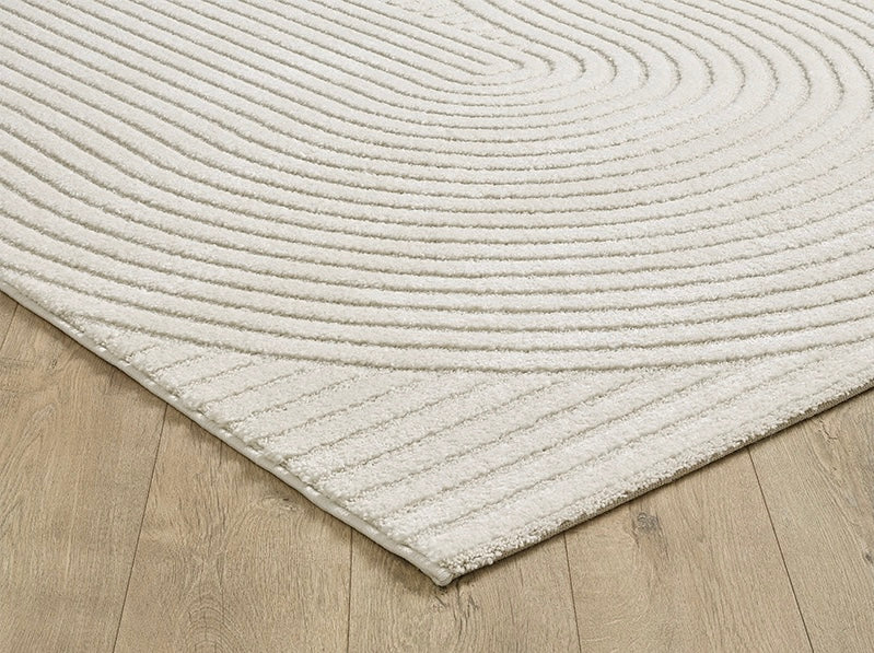 Tapis crème à motifs géométriques– Pour salon et chambre - ELIO 51