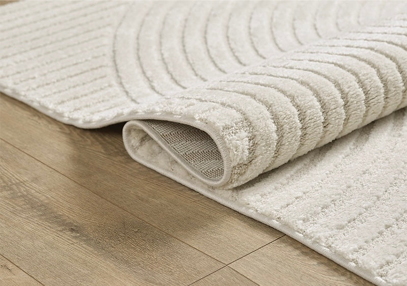 Tapis crème à motifs géométriques– Pour salon et chambre - ELIO 51