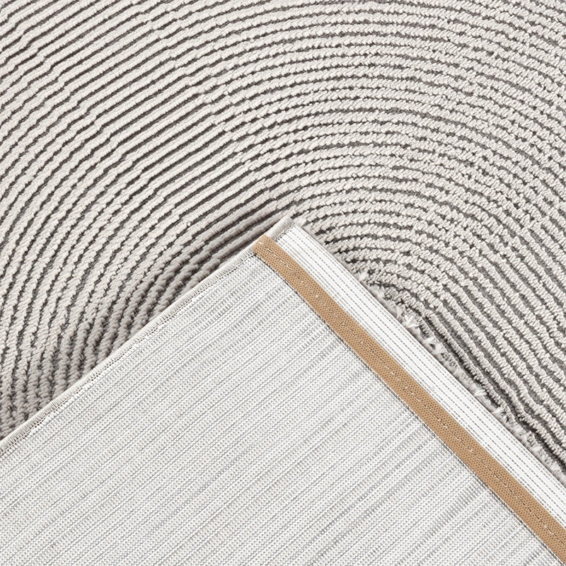 Tapis à motifs géométrique, poils courts, couleur gris- Pour salon et chambre- SIGNO 03
