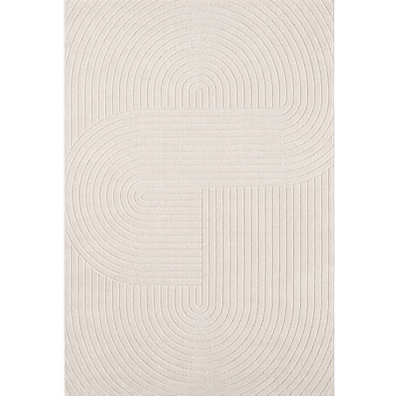 Tapis tissé à plat intérieur et extérieur, couleur crème, Tenerife 260