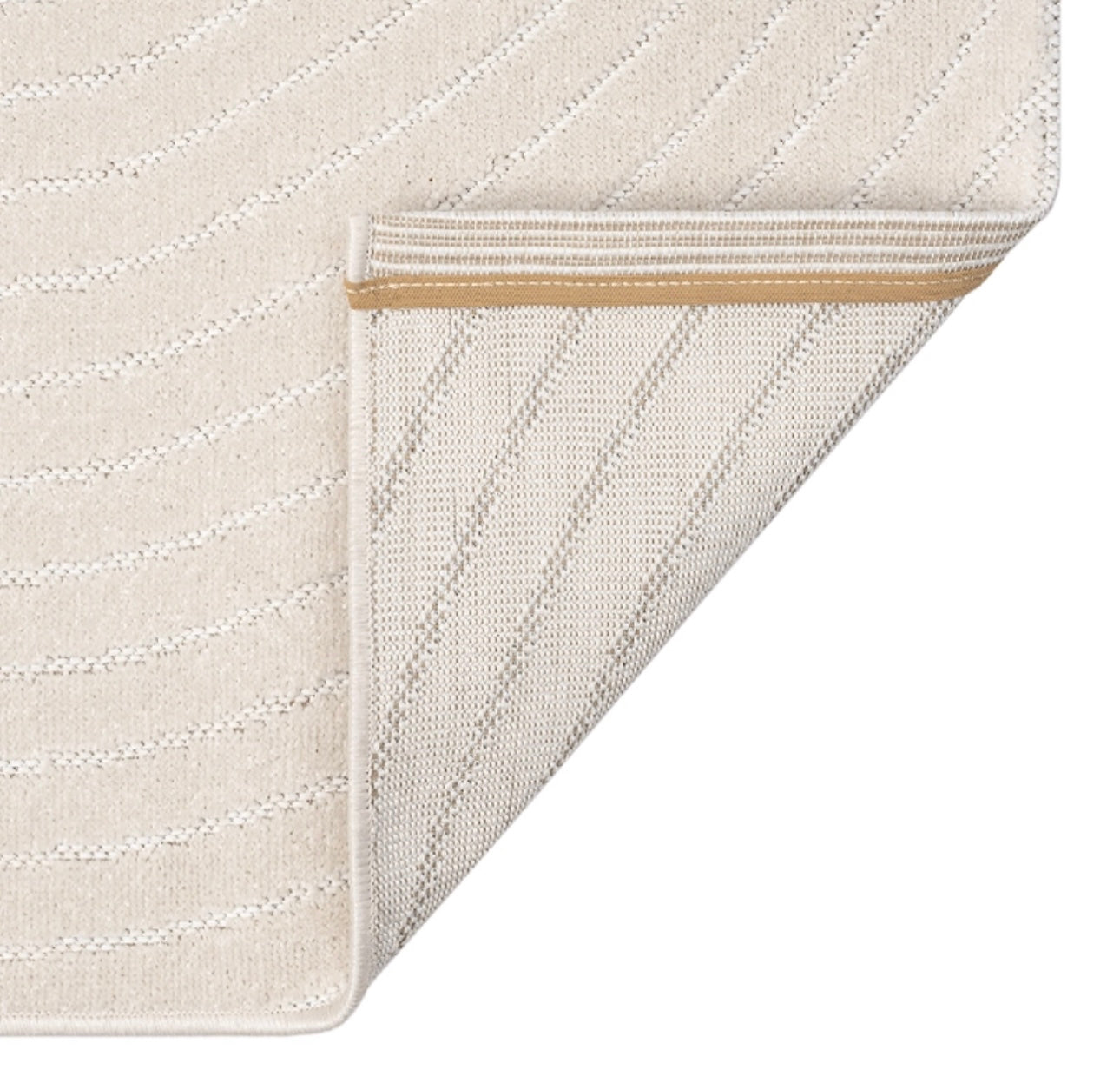 Tapis tissé à plat intérieur et extérieur, couleur crème, Tenerife 260
