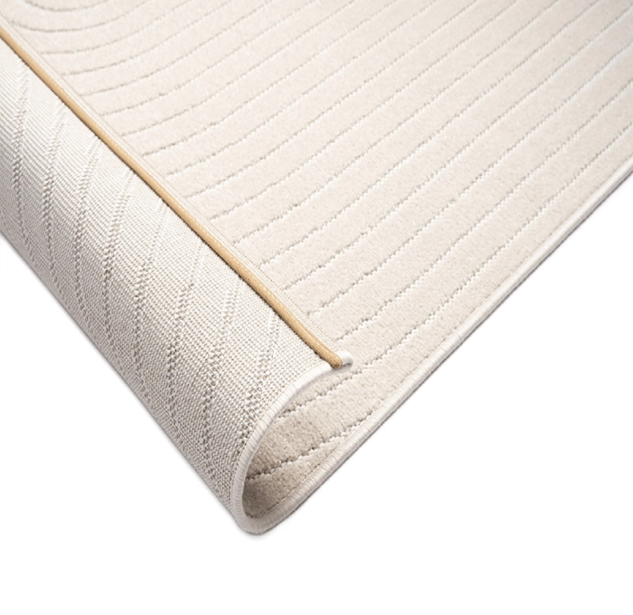 Tapis tissé à plat intérieur et extérieur, couleur crème, Tenerife 260