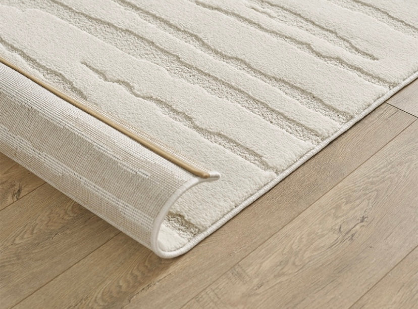 Tapis crème à motifs géométriques– Pour salon et chambre - ELIO 57