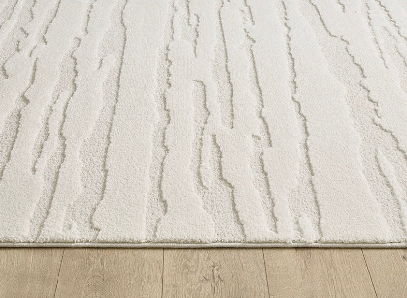 Tapis crème à motifs géométriques– Pour salon et chambre - ELIO 57