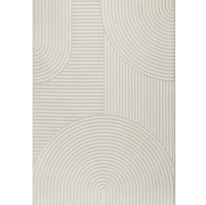 Tapis crème à motifs géométriques– Pour salon et chambre - ELIO 52