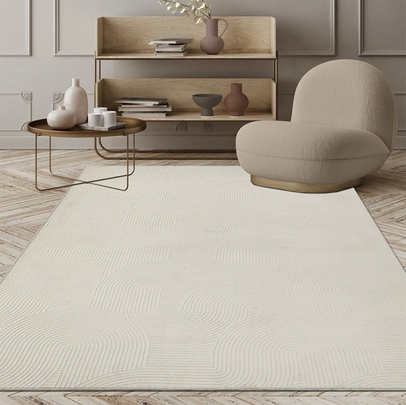 Tapis crème à motifs géométriques lavable en machine - STILO 390