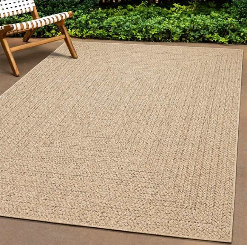 Tapis pour intérieur et extérieur effet jute, nature- Kenzy 5001