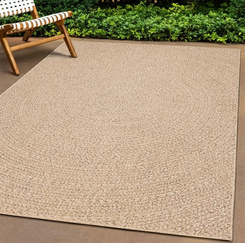 Tapis pour intérieur et extérieur effet jute, nature- Kenzy 03