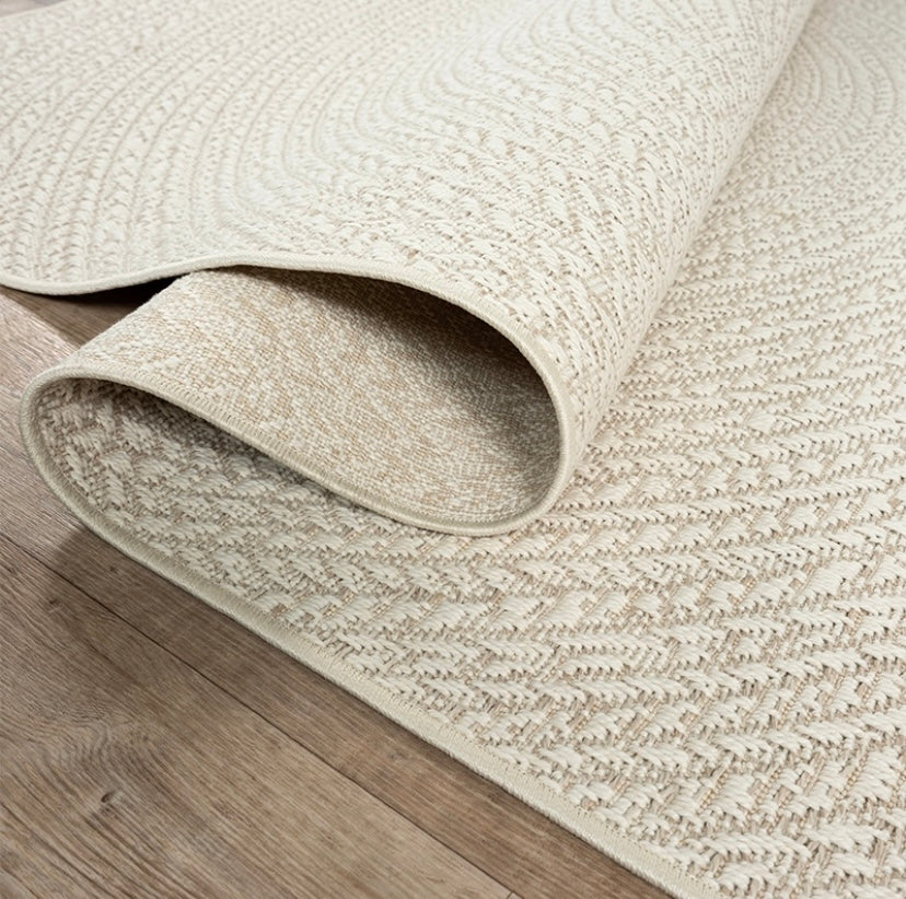 Tapis pour intérieur et extérieur effet jute, nature- Kenzy 03