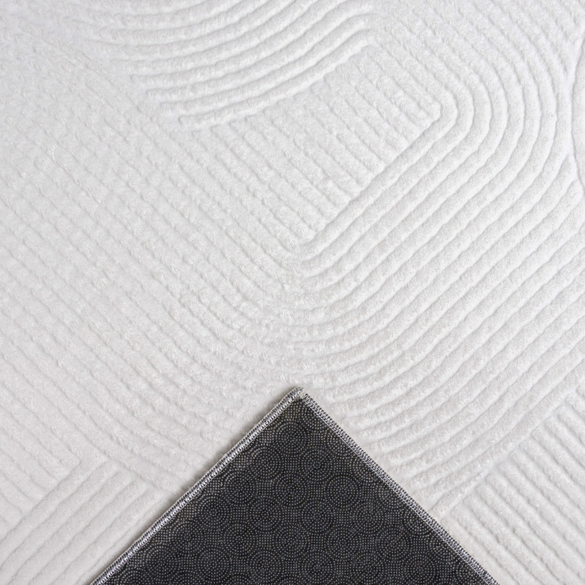 Tapis STILO 390 blanc – motifs géométriques