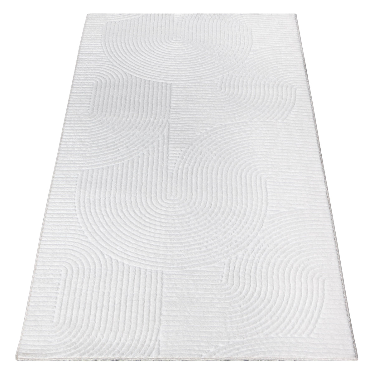 Tapis STILO 390 blanc – motifs géométriques