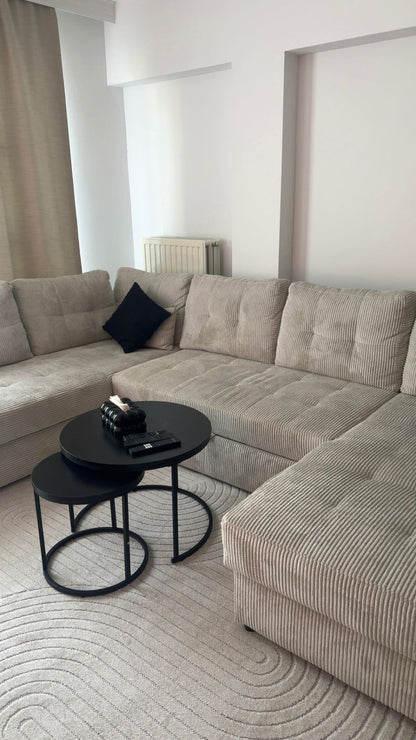 Tapis tissé à plat intérieur et extérieur, couleur crème, Tenerife 260