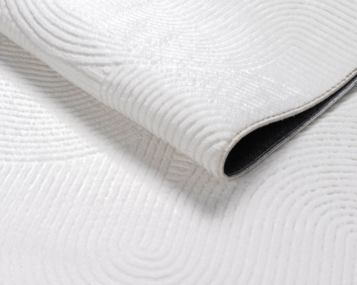 Tapis STILO 390 blanc – motifs géométriques