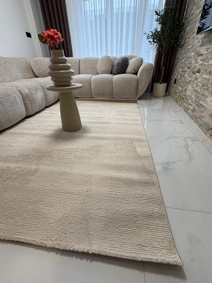 Tapis beige moderne - Pour salon et chambre - SIGNO 05