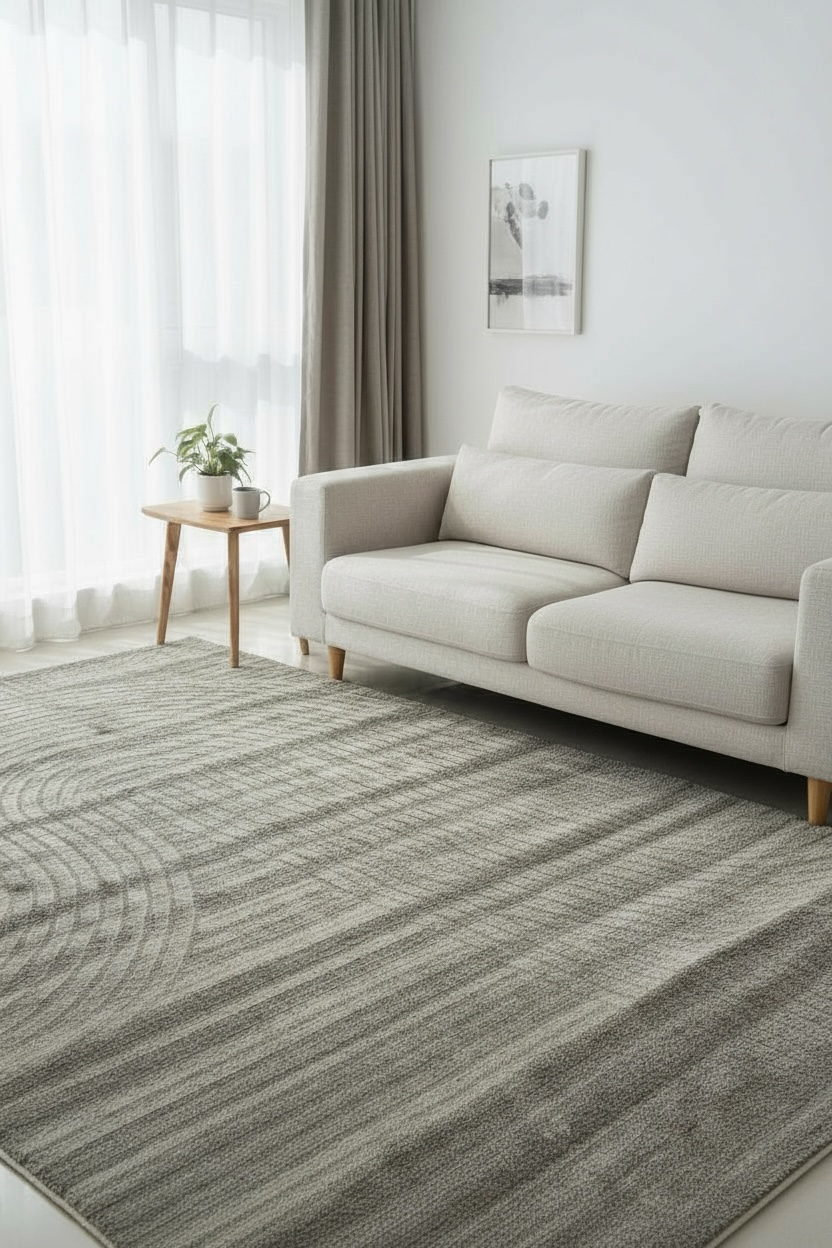 Tapis brun à motifs géométriques– Pour salon et chambre - ELIO 51