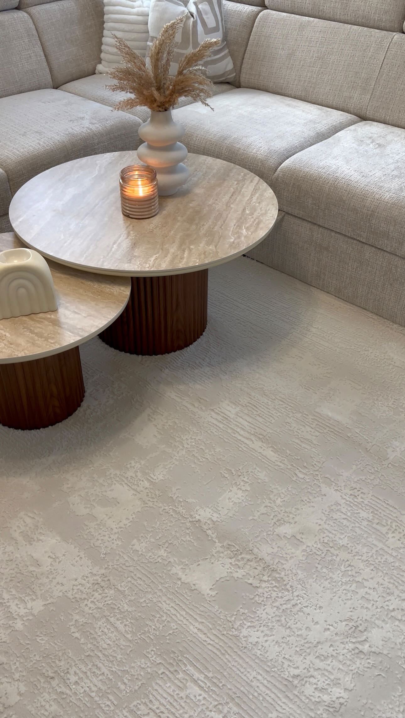 Tapis crème moderne - Pour salon et chambre - SIGNO 05
