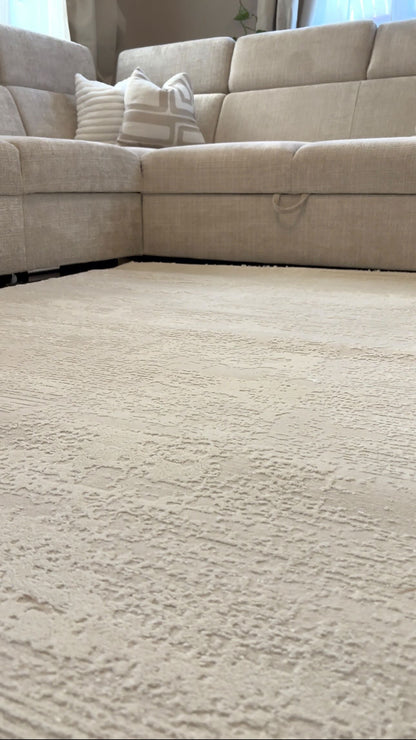 Tapis crème moderne - Pour salon et chambre - SIGNO 05