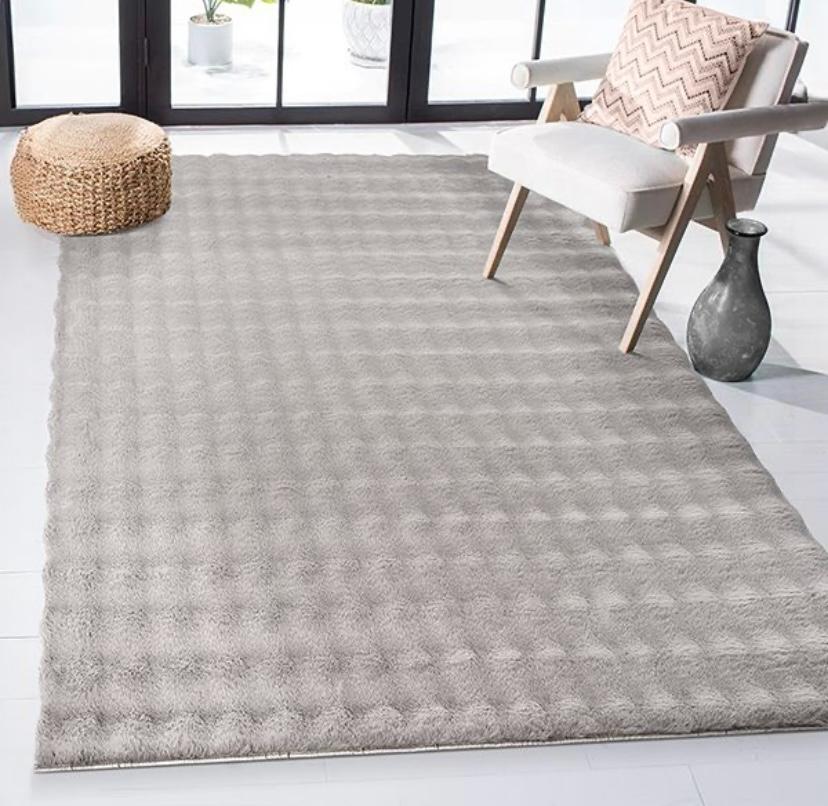 Tapis Bubble gris clair à motifs de bulles en relief 3D