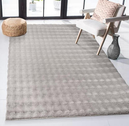 Tapis Bubble gris clair à motifs de bulles en relief 3D
