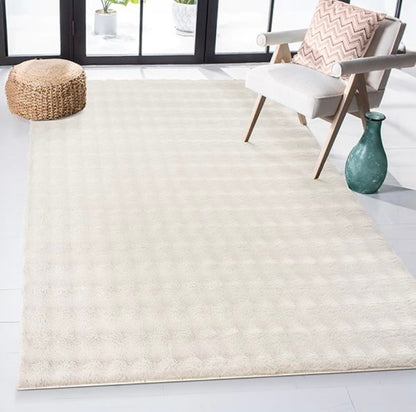 Tapis Bubble crème à motifs de bulles en relief 3D