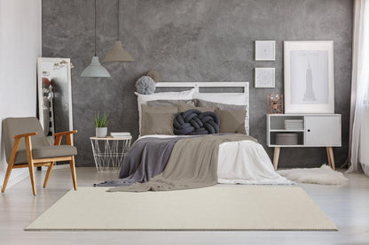 Tapis LOFT Crème Épais – Lavable en Machine – Confort & Douceur