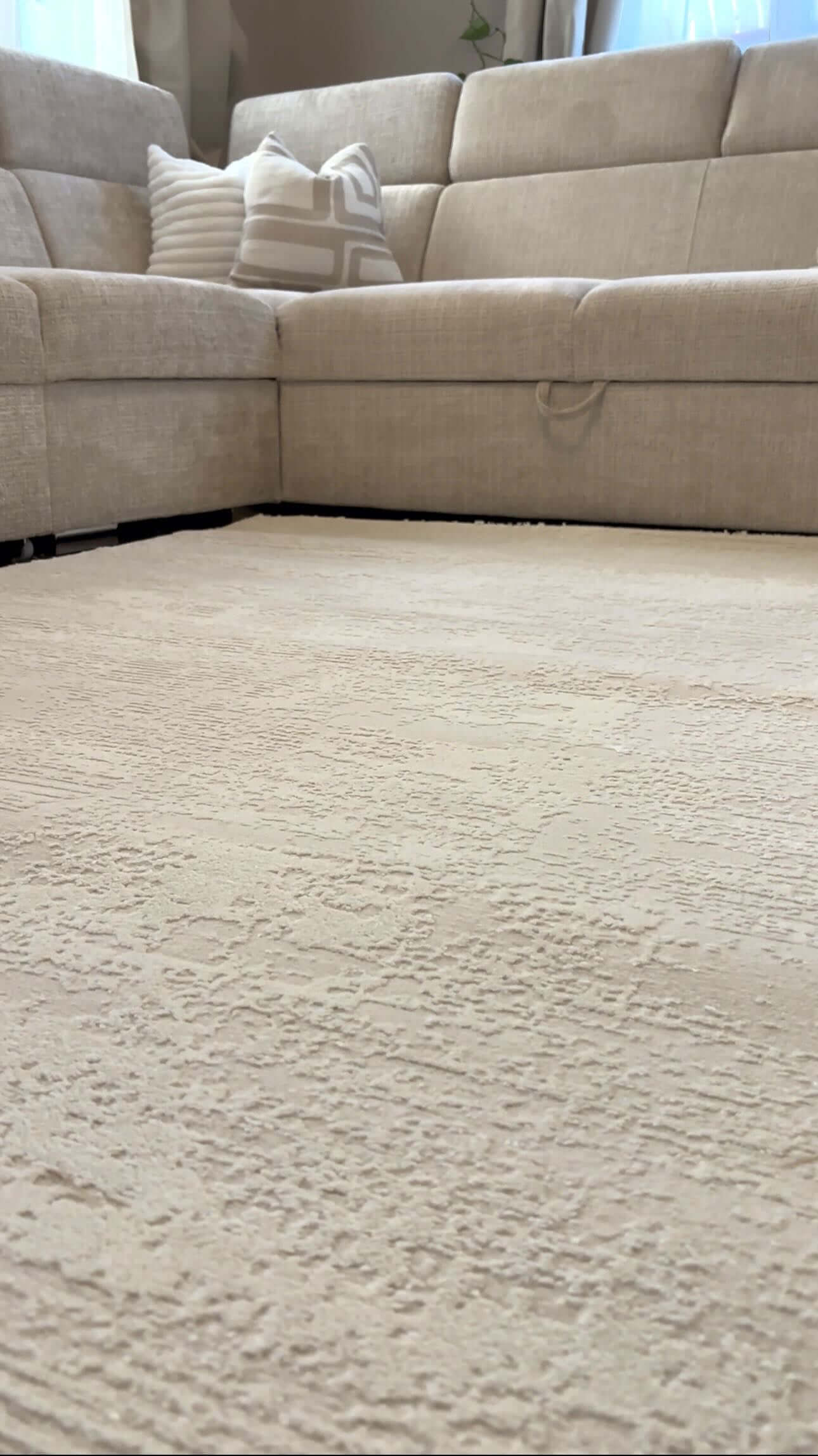 Tapis à Relief Abstrait - SIGNO 05 Crème